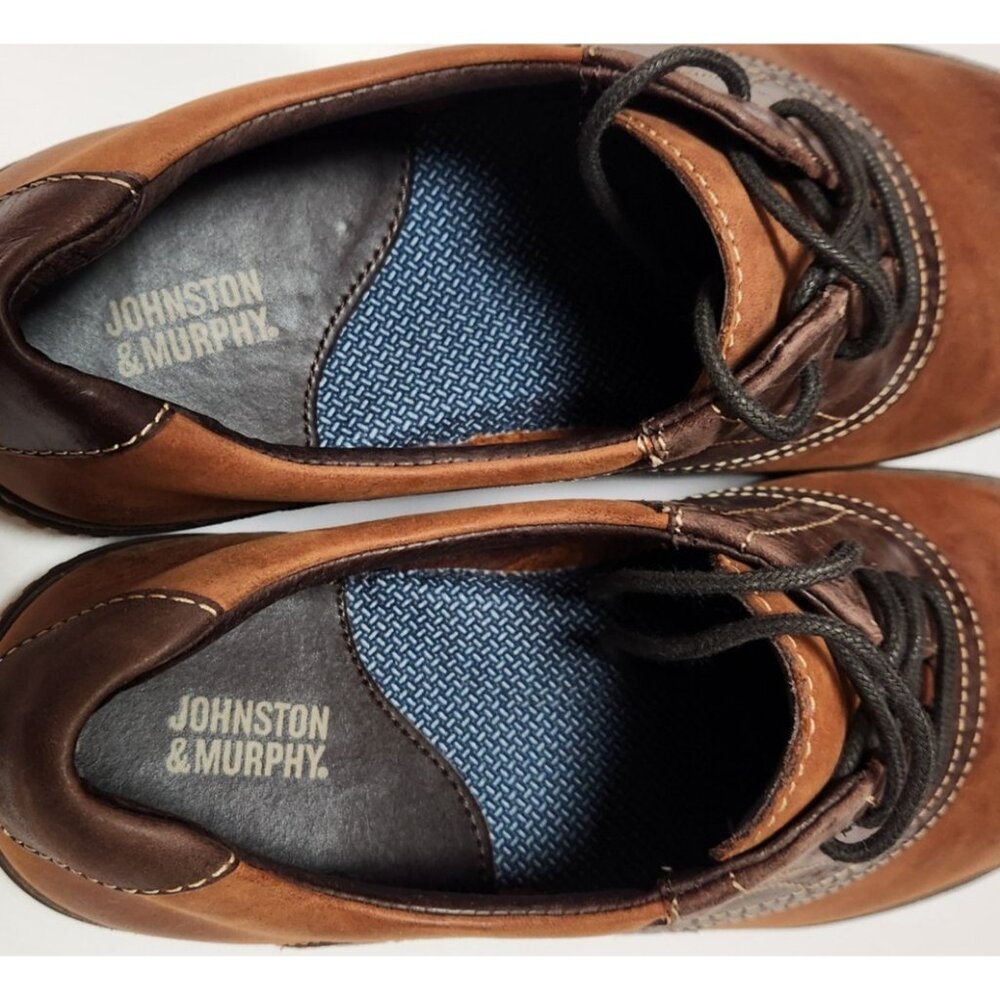 Johnston and Murphy Wallace Saddle Shoes Men's 9 M Chestnut Oiled Leather - Picture 9 of 16